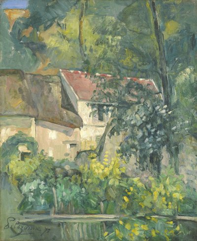 Père Lacroix hus, 1873 av Paul Cézanne
