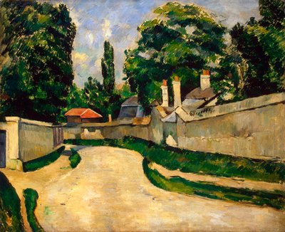 Hus längs en väg, c1881 av Paul Cézanne
