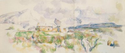 Berget Sainte-Victoire sett från Lauves av Paul Cézanne