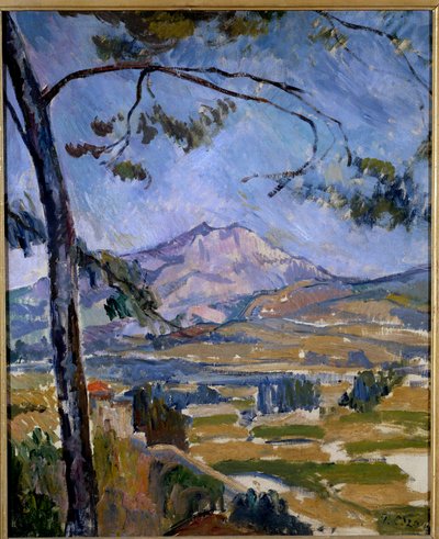 Sainte Victoire-berget Målning av Paul Cezanne (1839-1906) 1800-talet. Storlek 0,55 x 0,45 m Paris, Musee d