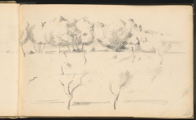 Landskap med träd av Paul Cézanne