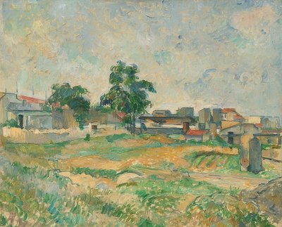 Landskap nära Paris. Omkring 1876 av Paul Cézanne