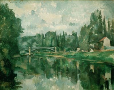 Le Pont de Creteil (Bron över Marne, i Creteil av Paul Cézanne