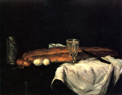 Bröd och ägg av Paul Cézanne