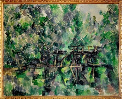 Bron över dammen av Paul Cézanne