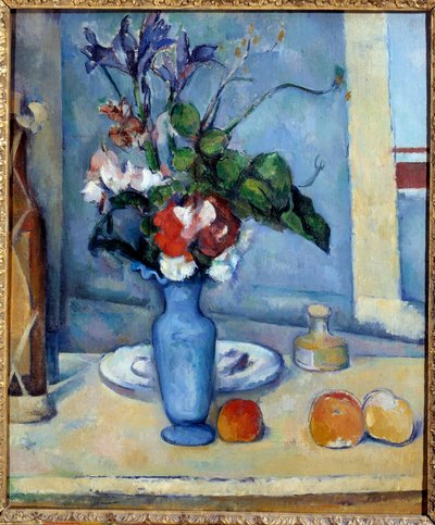 Le vase bleu Målning av Paul Cezanne (1839-1906) 1885 Dim. 0,61x0,5 m Paris, musee d