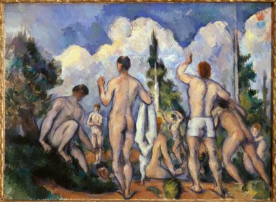 Badgästerna av Paul Cézanne