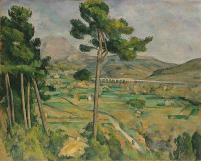 Mont Sainte-Victoire och viadukten i Arc River Valley, 1882-85. av Paul Cézanne