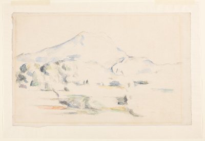 Montagne Sainte-Victoire, ca 1885-87 (grafit och akvarell på lagt papper) av Paul Cézanne
