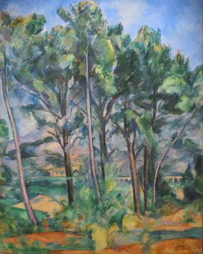 Montagne Sainte-Victoire och Valcrosviadukten av Paul Cézanne