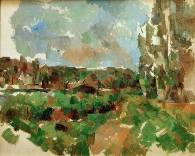 Landskap vid en flod av Paul Cézanne