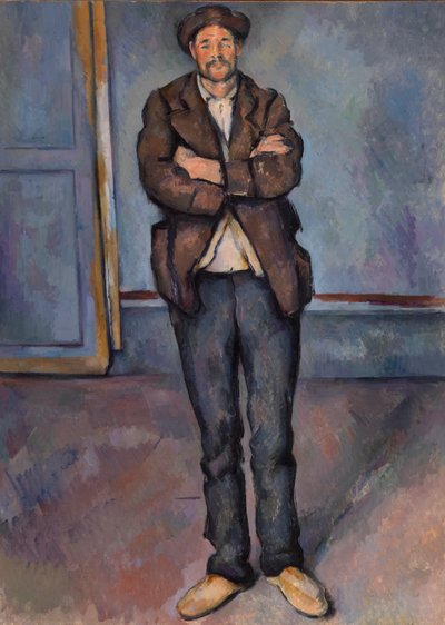 Bonde som står med armarna i kors av Paul Cézanne