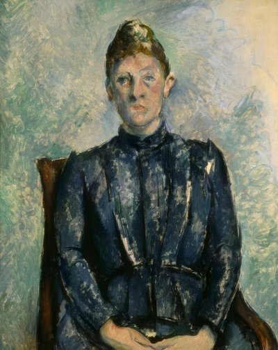 Porträtt av Madame Cézanne av Paul Cézanne