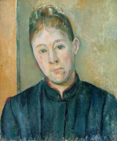 Porträtt av Madame Cézanne av Paul Cézanne