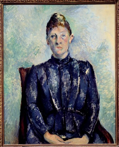 Porträtt av Madame Cezanne Målning av Paul Cezanne (1839-1906) 1800-talets sön. 0,65x0,81 m Paris, Musee de l