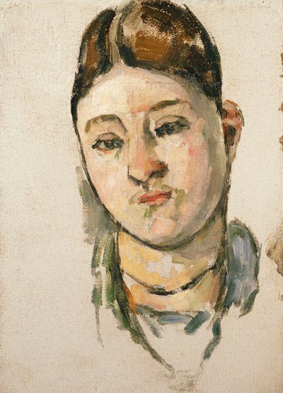 Porträtt av Madame Cezanne; Porträtt av Madame Cezanne, ca 1883 av Paul Cézanne