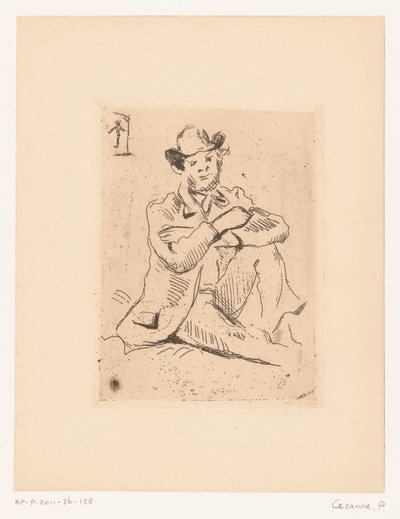 Porträtt av Armand Guillaumin av Paul Cézanne