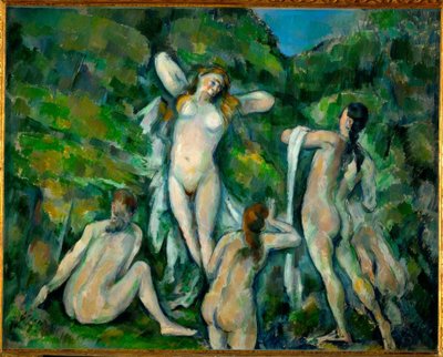 Fyra badgäster av Paul Cézanne