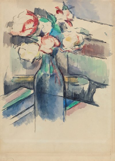 Rosor i en flaska [recto] av Paul Cézanne