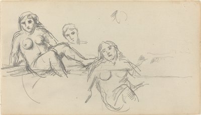 Sittande badare [verso], 18821885. av Paul Cézanne