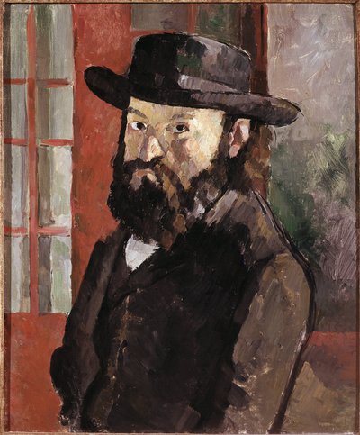 Självporträtt, ca 1879-82 (olja på duk) av Paul Cézanne