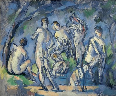 Sju badgäster av Paul Cézanne
