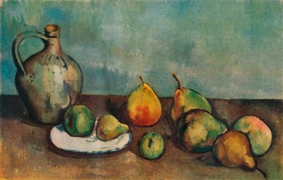 Stilleben, kanna och frukt, 1894 av Paul Cézanne