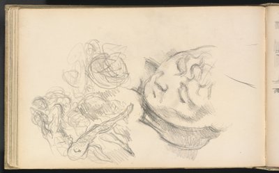 Studier inklusive Madame Cézanne av Paul Cézanne