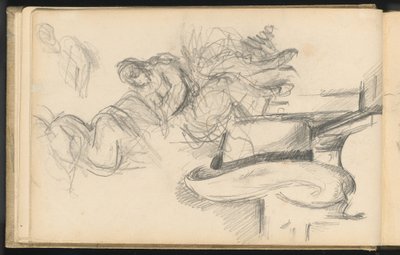 Studier inklusive en stråhatt av Paul Cézanne