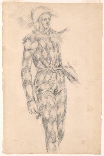 Studie av en Harlequin av Paul Cézanne