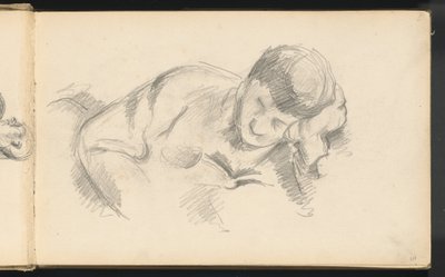 Konstnärens son lutad på armbågen av Paul Cézanne