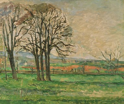 De kala träden vid Jas de Bouffan, 1885-1886 av Paul Cézanne