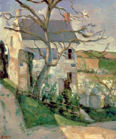 Huset och trädet, c.1873-74 av Paul Cézanne