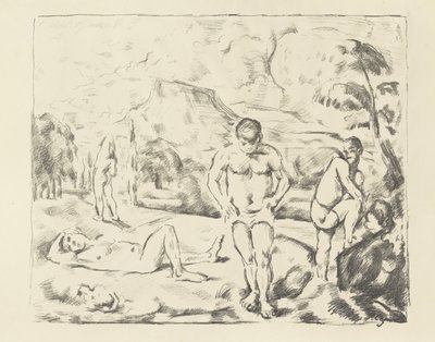 De stora badarna, 1896-97 av Paul Cézanne