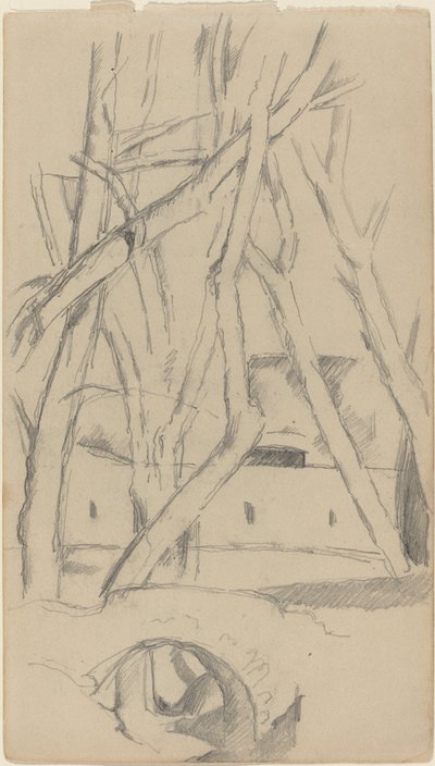 Den lilla bron [recto], ca. 1880. av Paul Cézanne