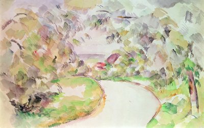 Den slingrande vägen av Paul Cézanne