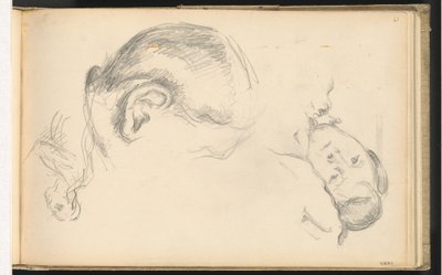 Tre huvuden, ett av Madame Cézanne av Paul Cézanne