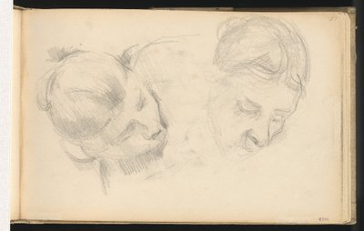 Två huvuden av kvinnor av Paul Cézanne