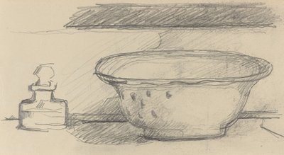 Tvättställ och doftflaska [recto] av Paul Cézanne