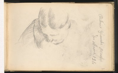 Kvinna som lutar sig framåt av Paul Cézanne