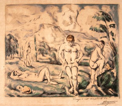 De stora badarna av Paul Cézanne, Auguste Clot