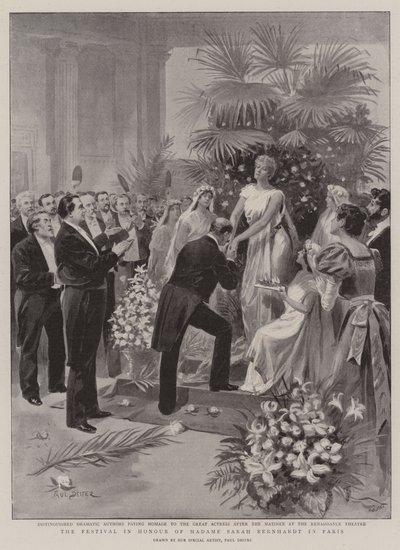Festivalen till ära för Madame Sarah Bernhardt i Paris av Paul Destez