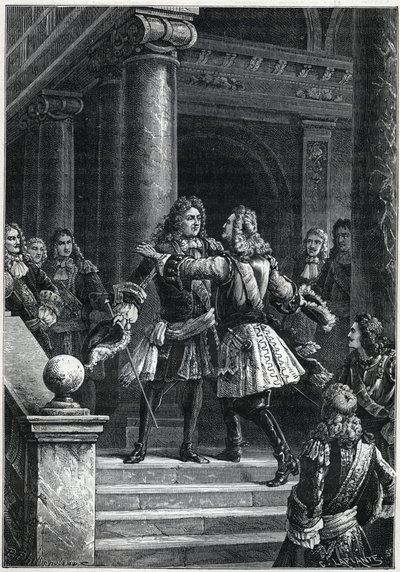 Rastattfördraget - Prins Eugen av Savojen och marskalken de Villars (befälhavare för oppositionella styrkor i det spanska tronföljdskriget) - Spaniens arvskriget (1701 till 1714) - Rastattfördraget - Mötet mellan Marechal de Villars och Eugene de Savoie av Paul Dominique Philippoteaux