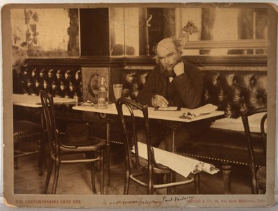 Paul Verlaine i Café François 1er i Paris, 1892. av Paul Dornac