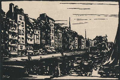 "Honfleur - The Old Basin", 1919 av Paul Elie Gernez