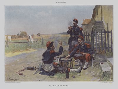 A Game of Piquet av Paul Émile Boutigny