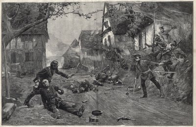 Kriget 1870-1871 - vid slaget vid Woerth (eller slaget vid Froeschwiller Woerth, Froeschwiller-Woerth), 6 augusti av Paul Émile Boutigny