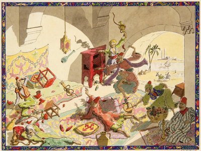 The Sin of Greed (akvarell på papper) av Paul F. Morvan