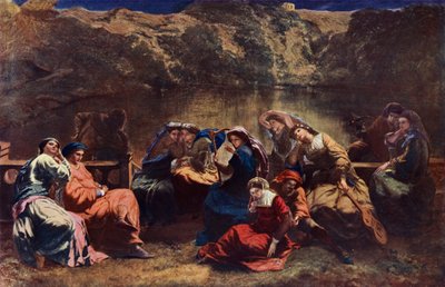 Den sjunde dagen av Decameron (färg litho) av Paul Falconer Poole