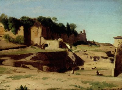 Det kejserliga palatset på Palatinen, Rom, 1834. av Paul Flandrin